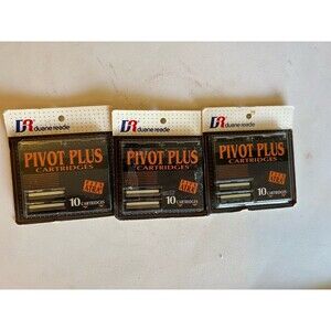 NOS Vintage Duane Reade Pivot Plus Razor Cartridges Set Of 30